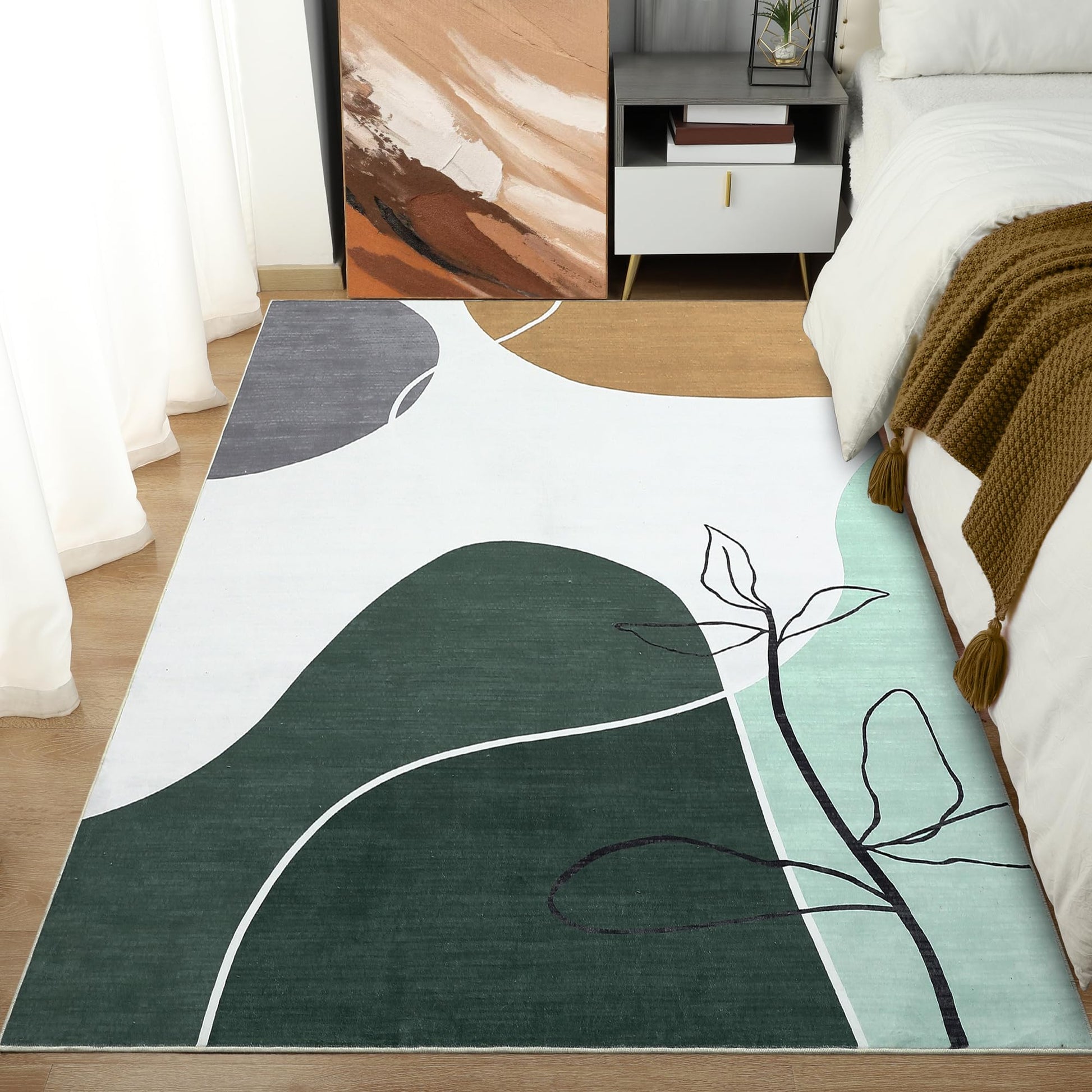 Alfombra Moderna con Patrón Geométrico GARVEE
