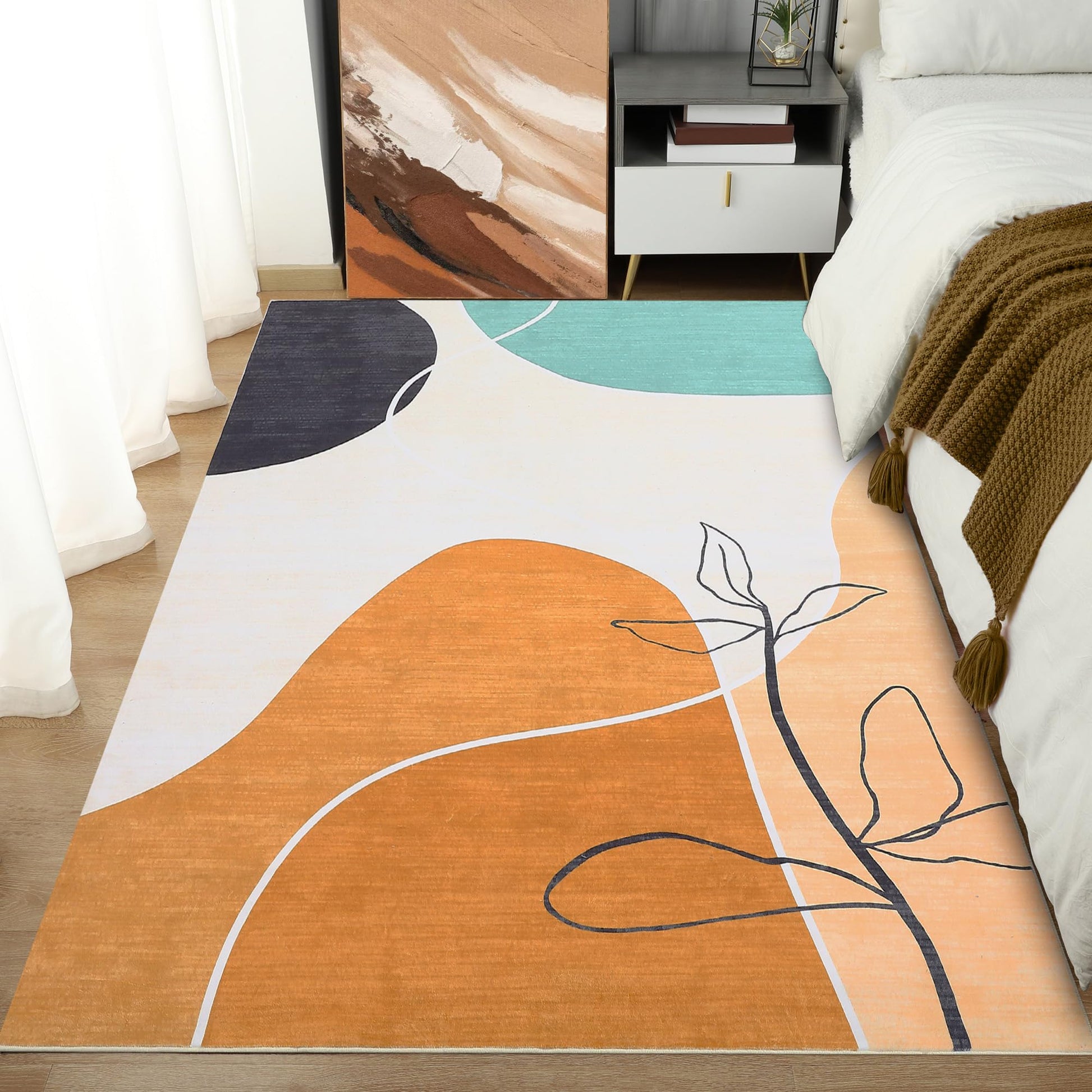 Alfombra Moderna con Patrón Geométrico GARVEE